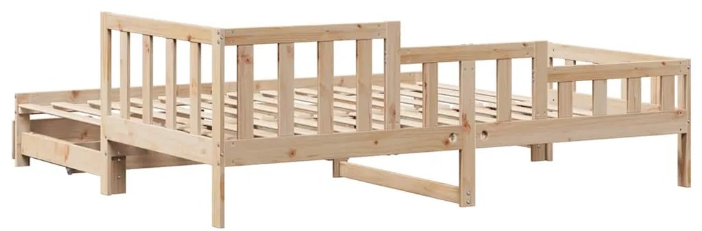 Sofá-cama com gavetão e gavetas sem colchão 90x190 cm