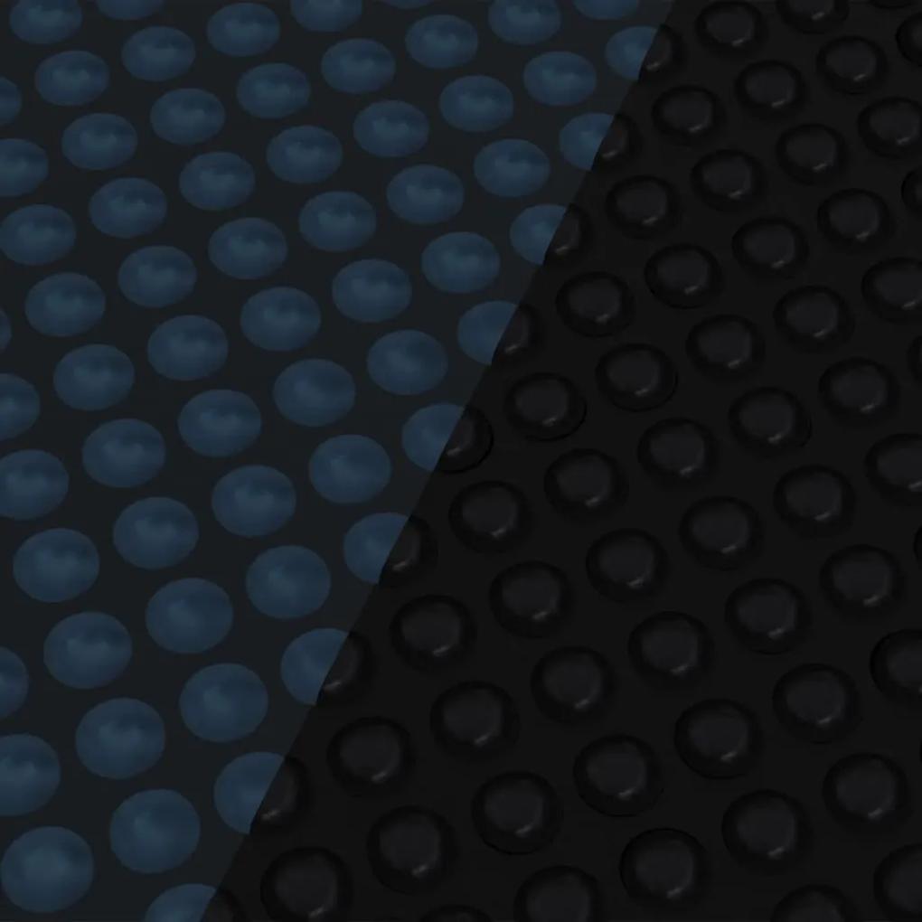 Película p/ piscina PE solar flutuante 400x200 cm preto e azul