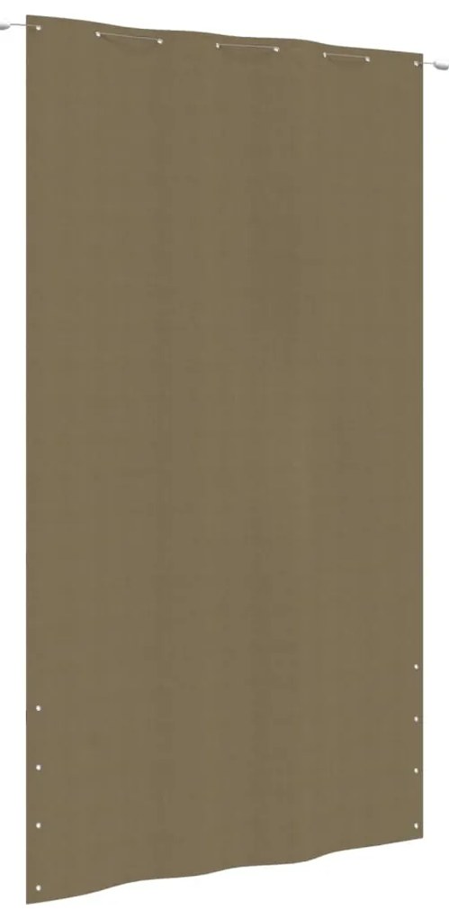 vidaXL Tela de varanda 160x240 cm tecido oxford cinza-acastanhado