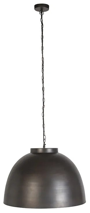 Candeeiro suspenso industrial marrom envelhecido 60cm - HOODI Industrial