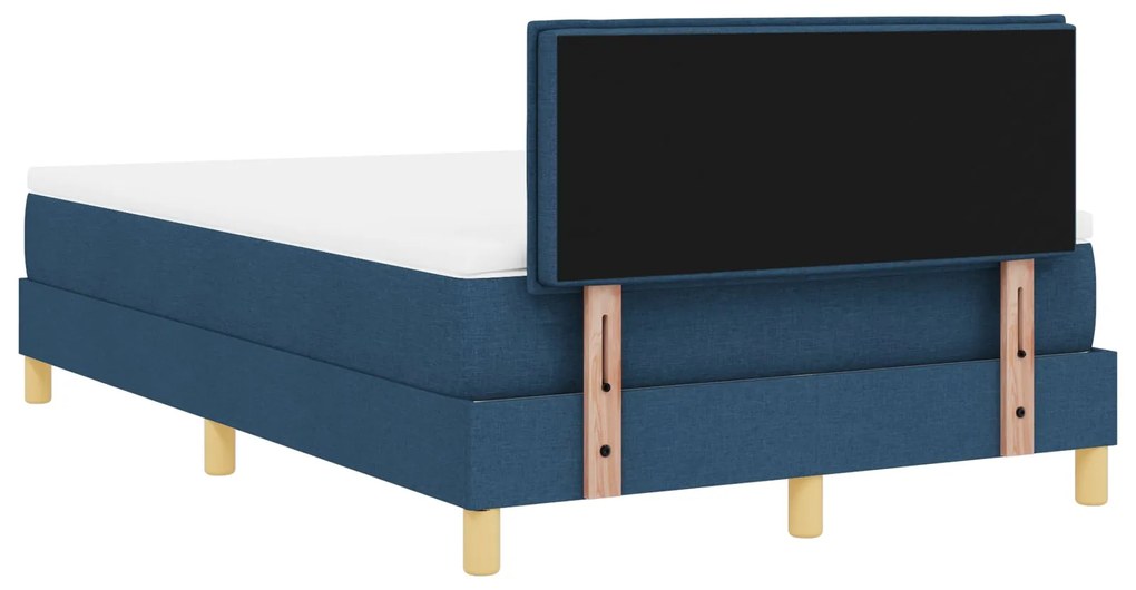 Cama Box Spring com Colchão Azul 120x200 cm Tecido