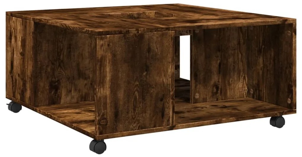 Mesa de centro 80x80x40 cm derivados de madeira carvalho fumado