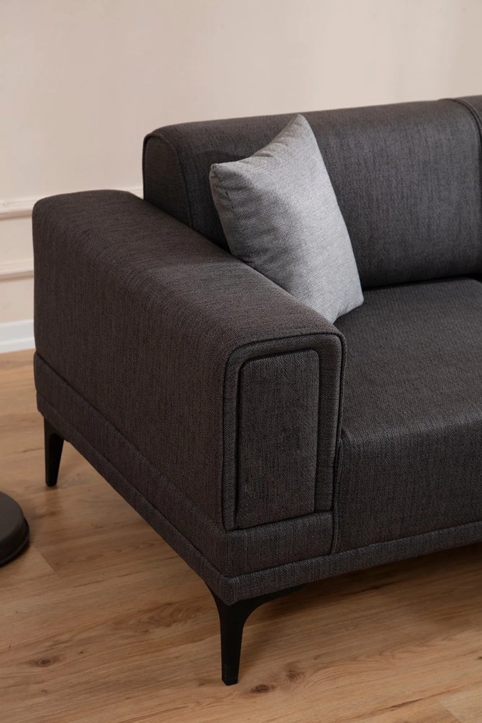Sofá-Cama de Canto Horizon – Cinzento Escuro – 250x140 cm