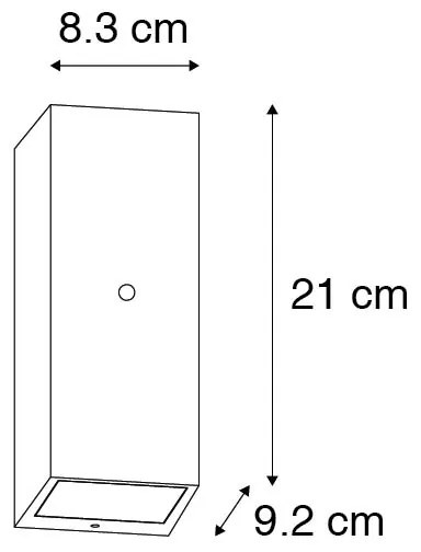 Aplique de parede cinzento 2 luzes IP44 com sensor crepuscular - Baleno Moderno