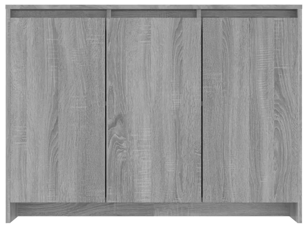 Aparador 102x33x75 cm derivados de madeira cinzento sonoma