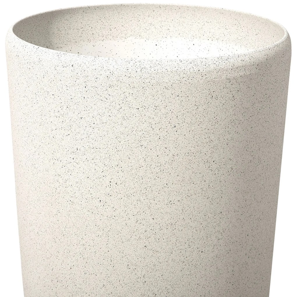 Conjunto de 2 vasos para plantas em pedra creme clara 23 x 23 x 42 cm ABDERA Beliani