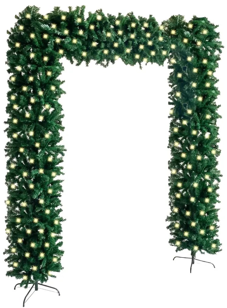3077972 vidaXL Grinalda de Natal com luzes LED 240 cm verde
