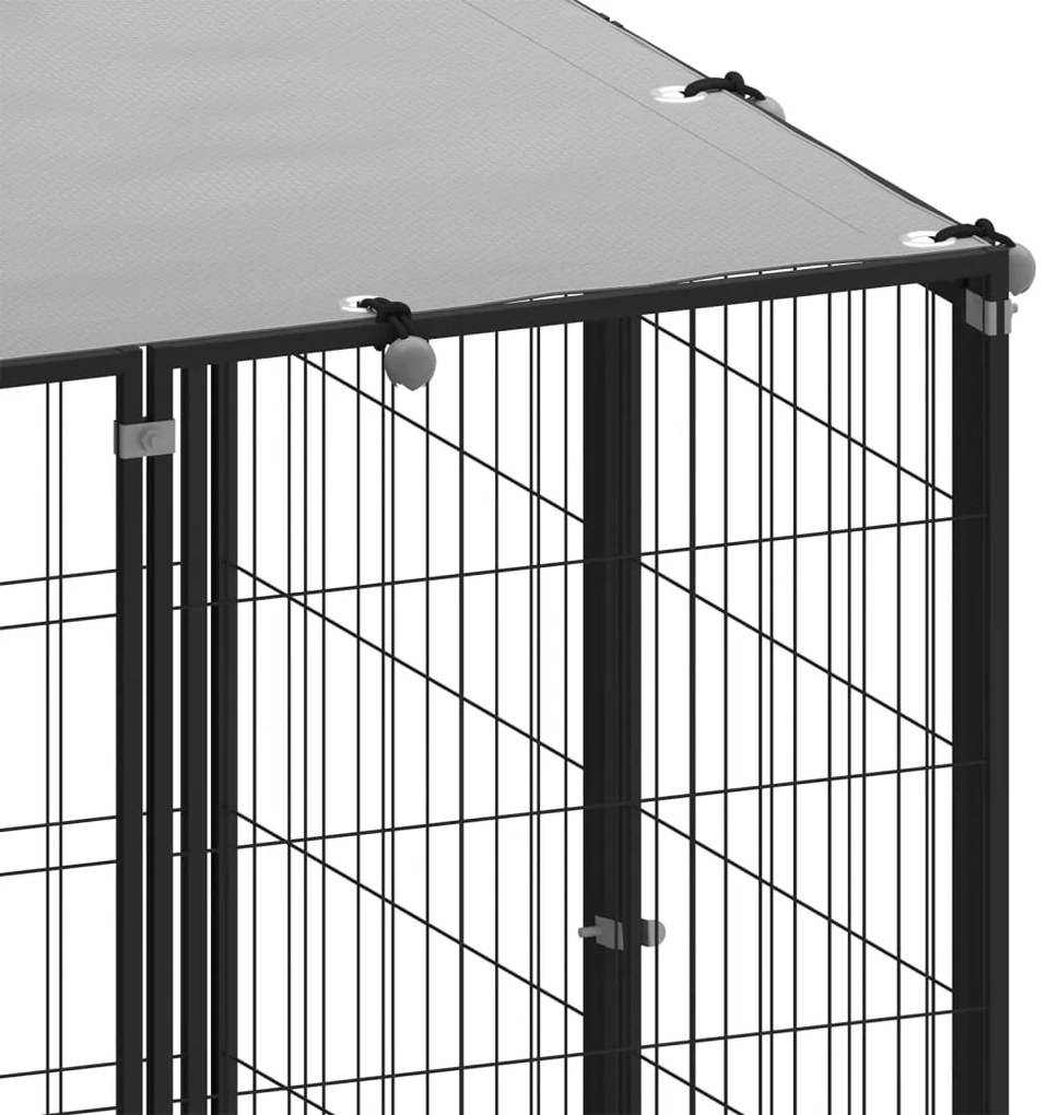 Canil 6,05 m² aço preto