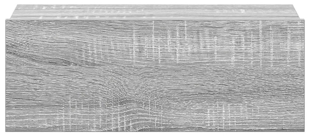Mesa cabeceira suspensa 40x30x15 cm madeira proc. sonoma cinza