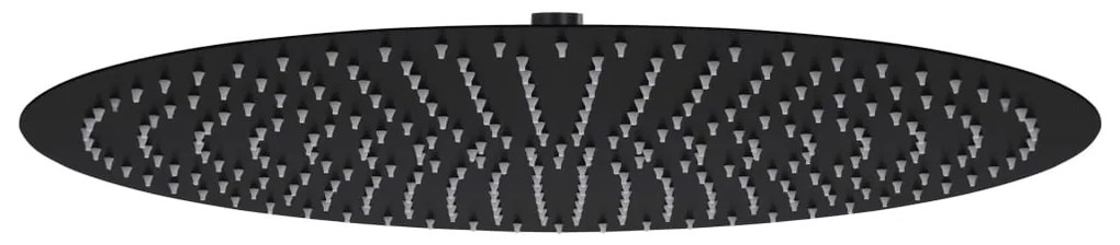 vidaXL Cabeça de chuveiro redonda 50 cm aço inoxidável preto