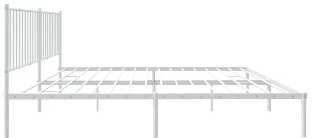 Estrutura de cama com cabeceira 183x213 cm metal branco