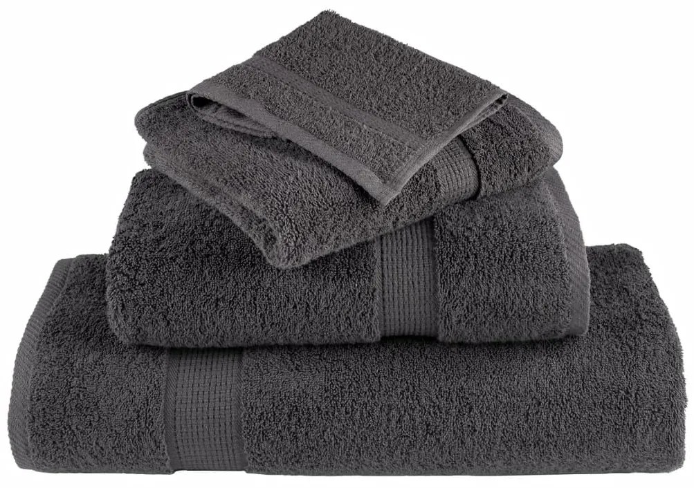 Toalhas de sauna premium SOLUND 4pcs 80x200cm 600gsm antracite