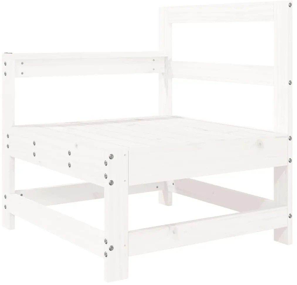 Cadeira de jardim c/ almofadões pinho maciço branco