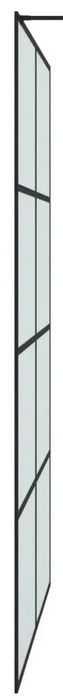 Divisória de chuveiro 140x195 cm vidro opaco ESG preto