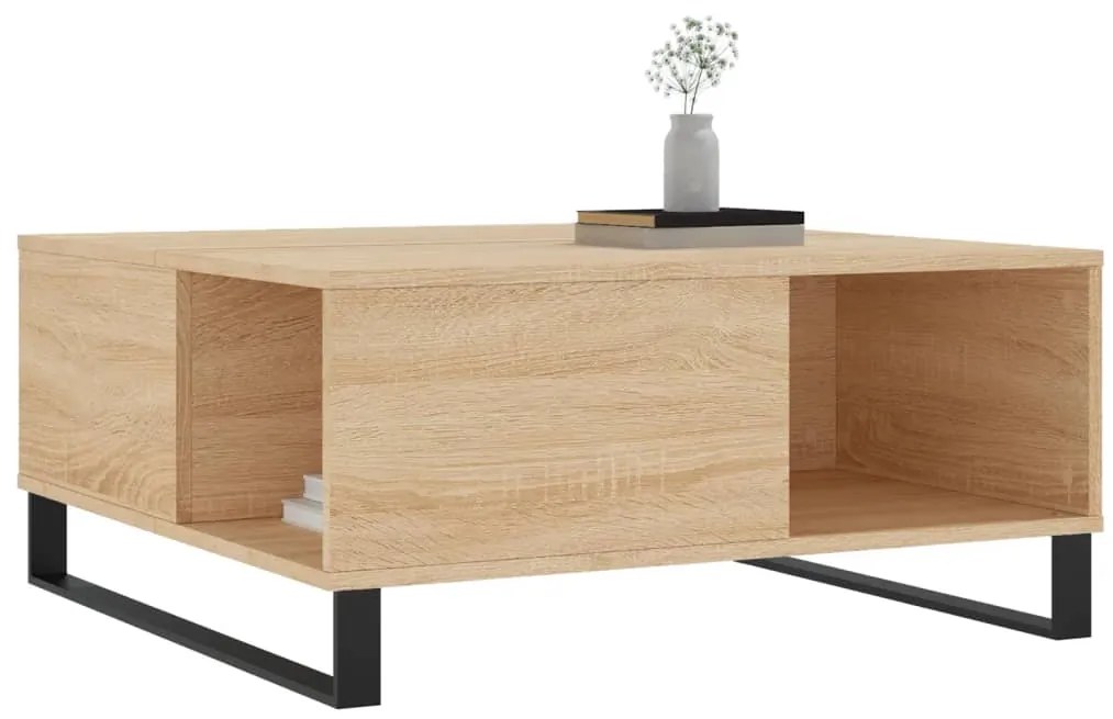 Mesa de centro 80x80x36,5 cm derivados madeira carvalho sonoma