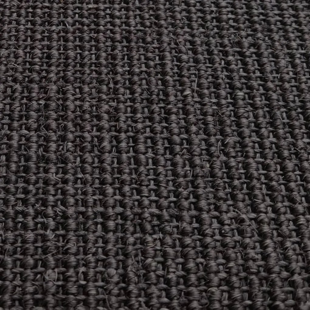 Tapete de sisal para poste arranhador 80x300 cm preto