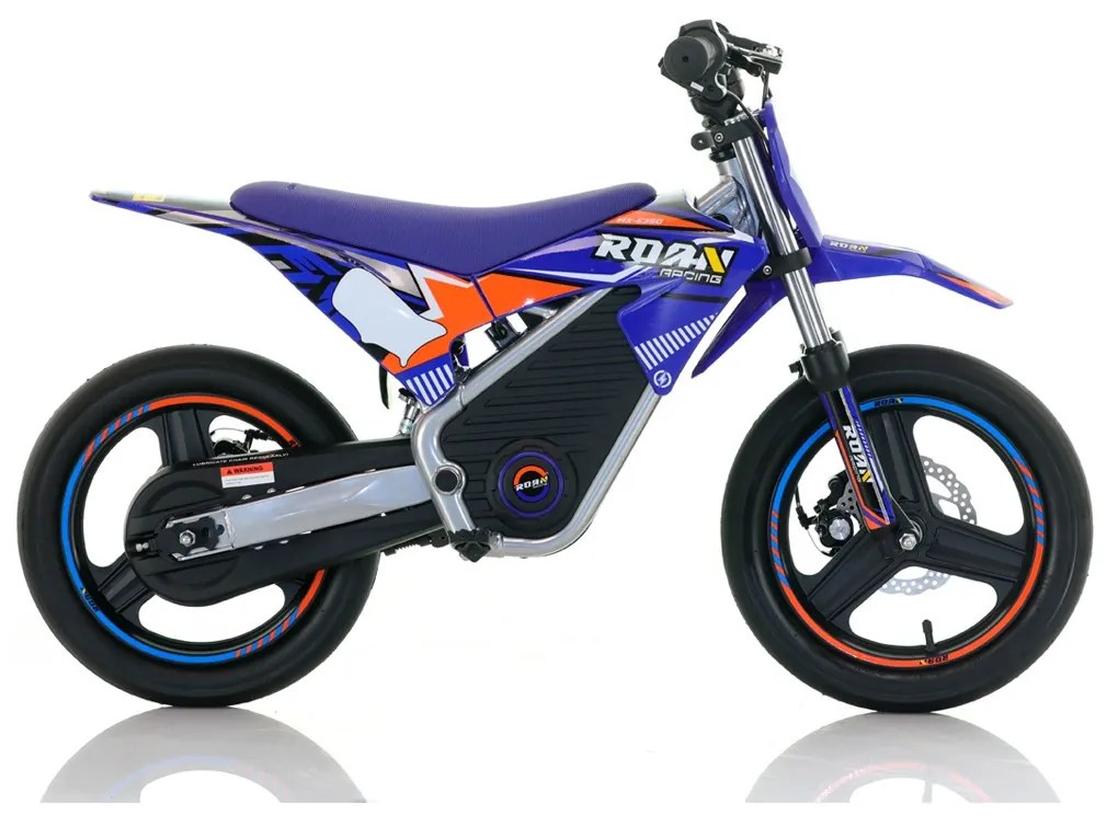 Mini moto elétrica para crianças Minicross 350W Roan MX E350 14/14" Supermotard Azul