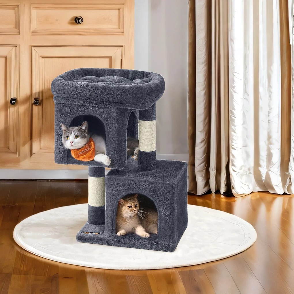 Arranhador para gatos pequena 40 x 30 x 67 cm cinza