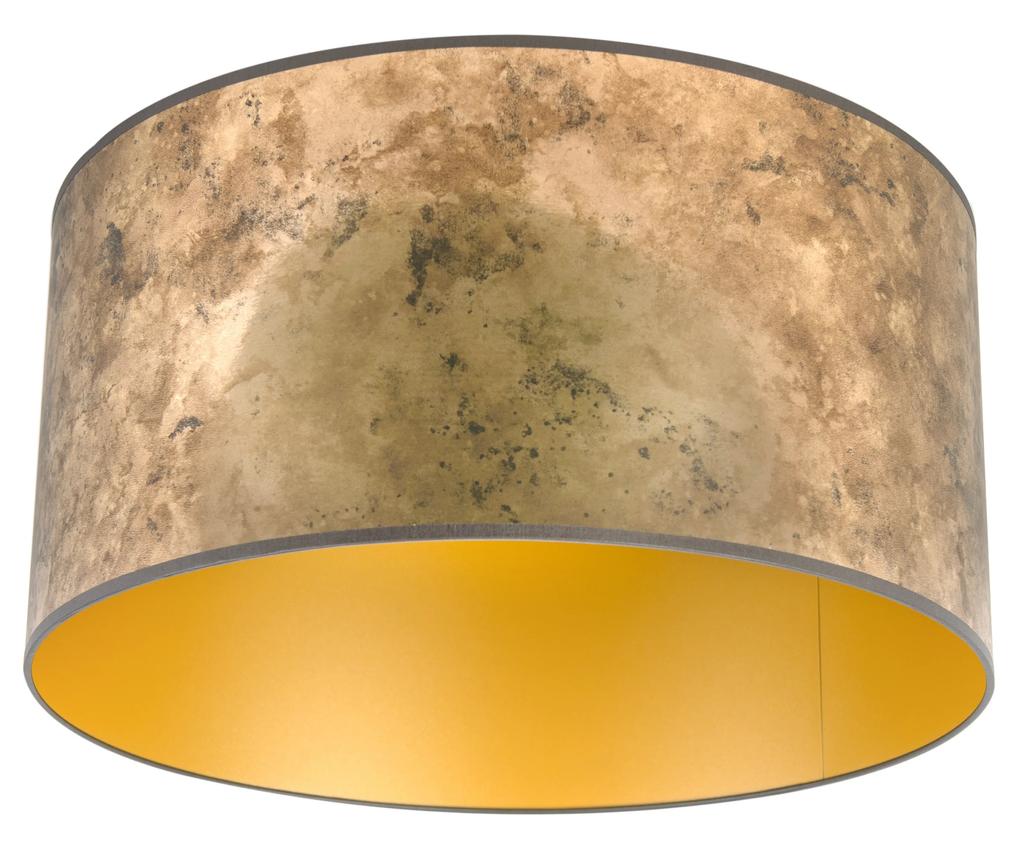 Abajur bronze 50/50/25 com interior dourado