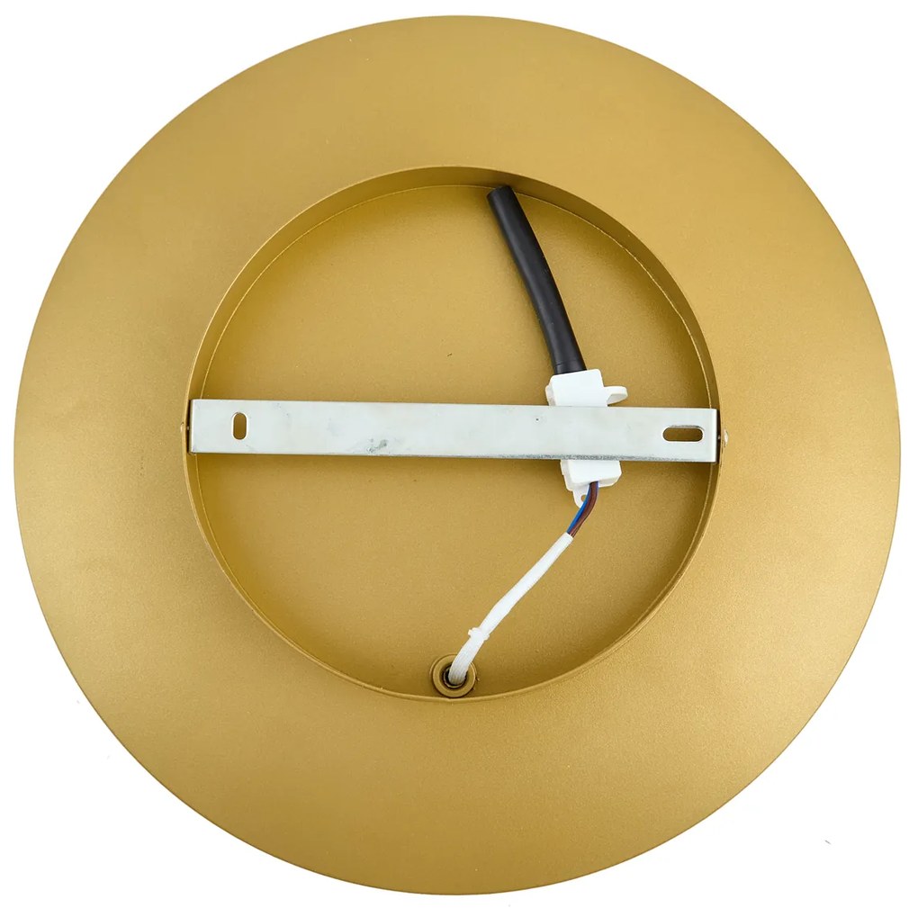 Candeeiro de parede moderno preto com dourado 34,5cm 2-luzes - Sunrise Moderno