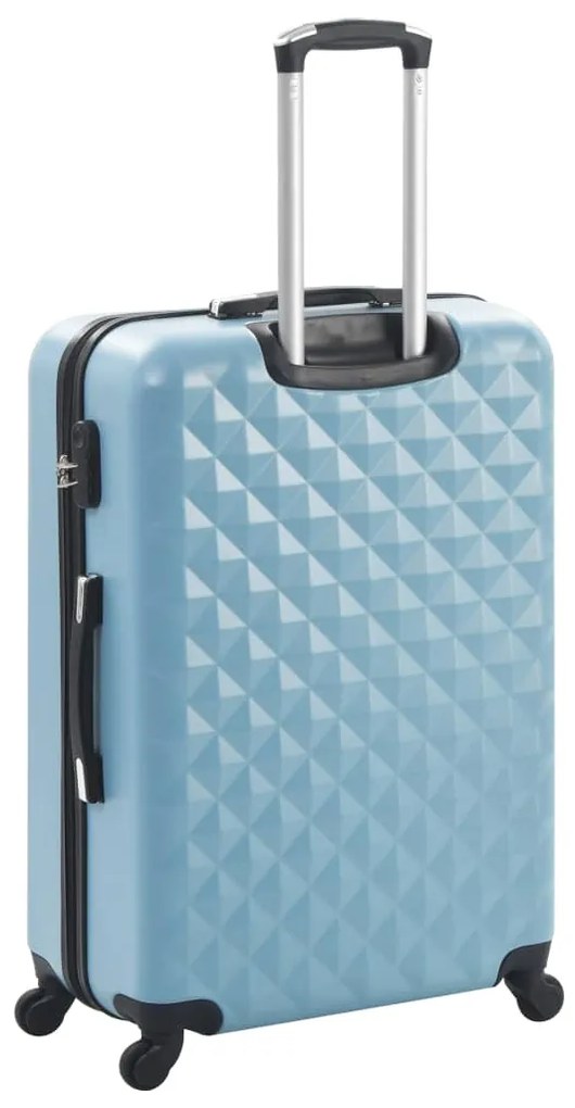 Conjunto de tróleis estojo rígido 3 pcs ABS azul