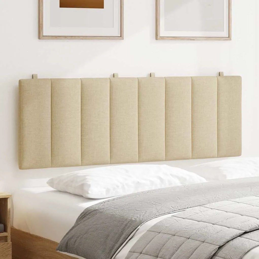 Almofadão de cabeceira 120 cm tecido creme