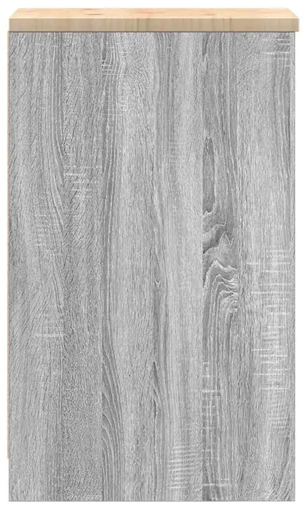 Armário de arrumação de garagem cinzento sonoma 30x51x85 cm