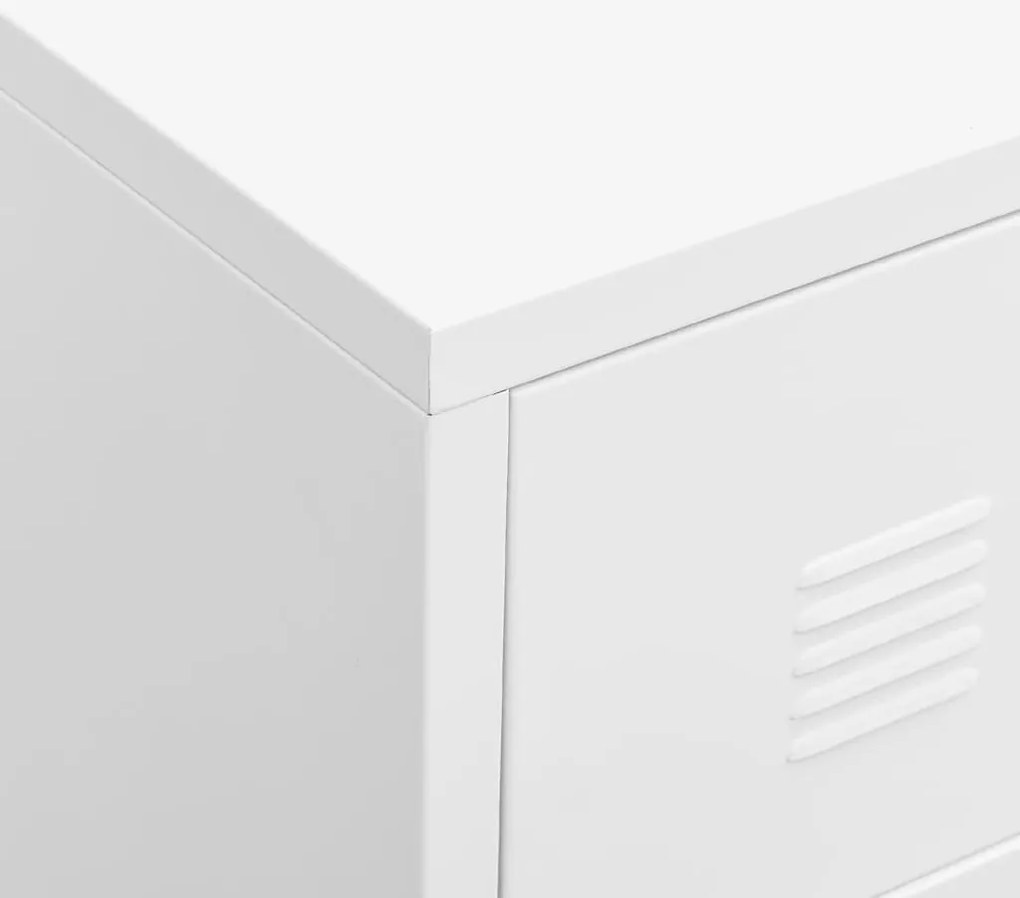 Cómoda industrial 78x40x93 cm metal branco