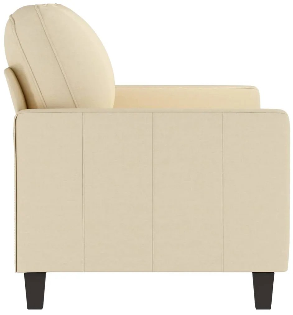 Sofá de 2 lugares tecido 120 cm cor creme