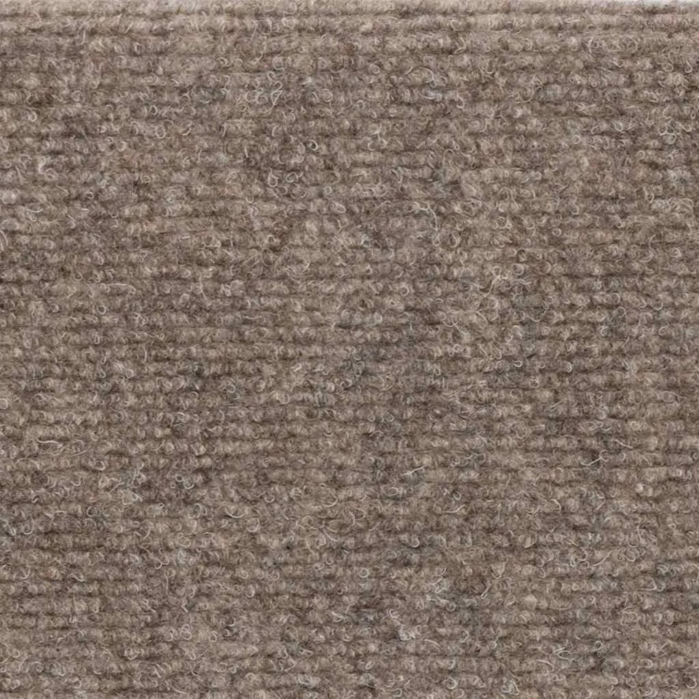 Tapetes escada autoadesivos 5 pcs 56x17x3 cm agulhado creme