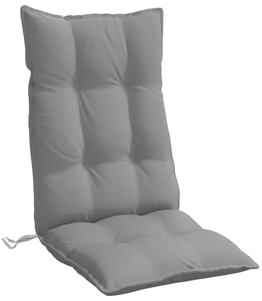 Almofadões p/ cadeira encosto alto 2 pcs tecido oxford cinzento