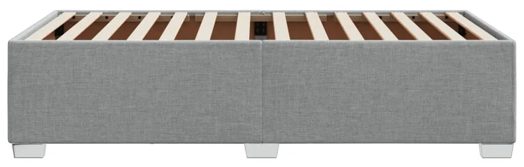 Estrutura de cama sem colchão 90x200 cm tecido cinzento-claro