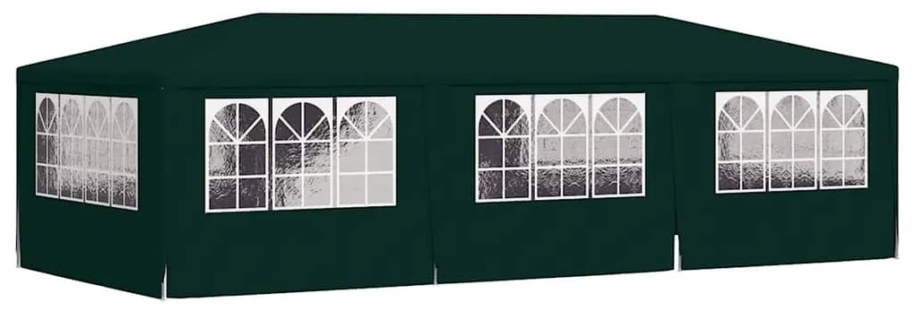 Tenda festas profissional c/ paredes laterais 4x9m 90g/m² verde