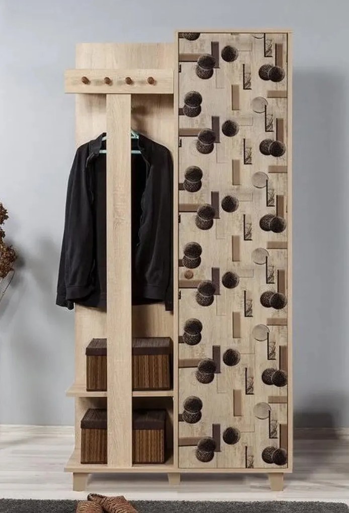 Hall Stand Garmanto – Carvalho Sonoma – 90x192x36 cm