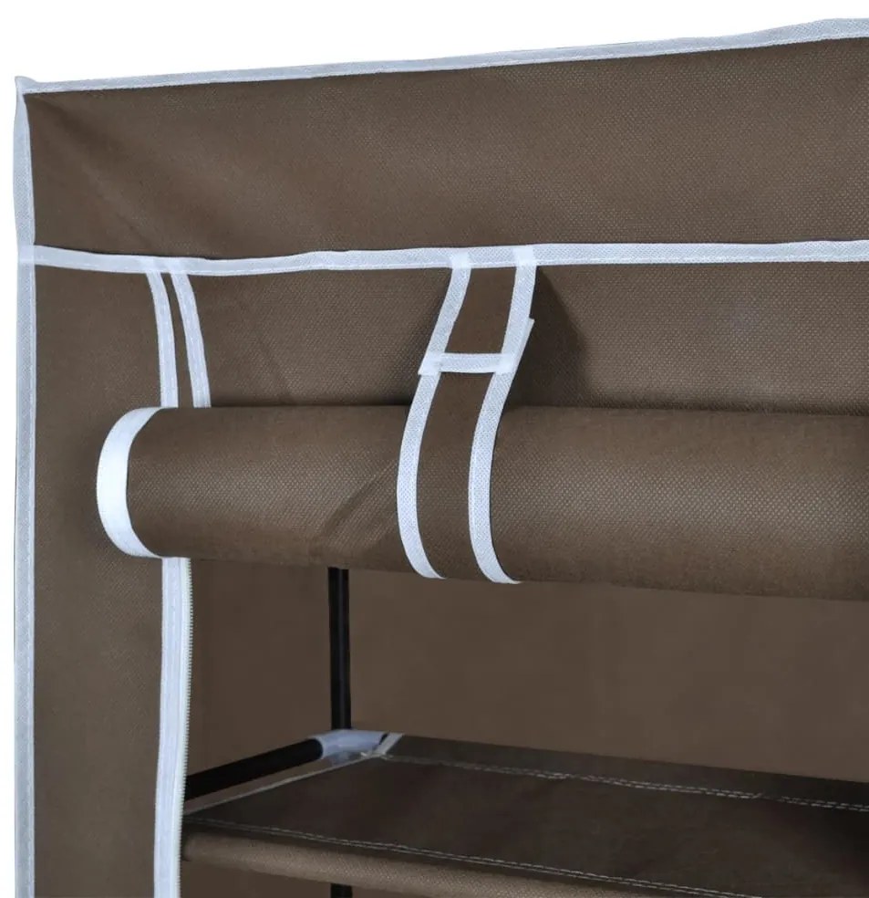 Sapateira com tampa 57 x 29 x 162 cm Castanho