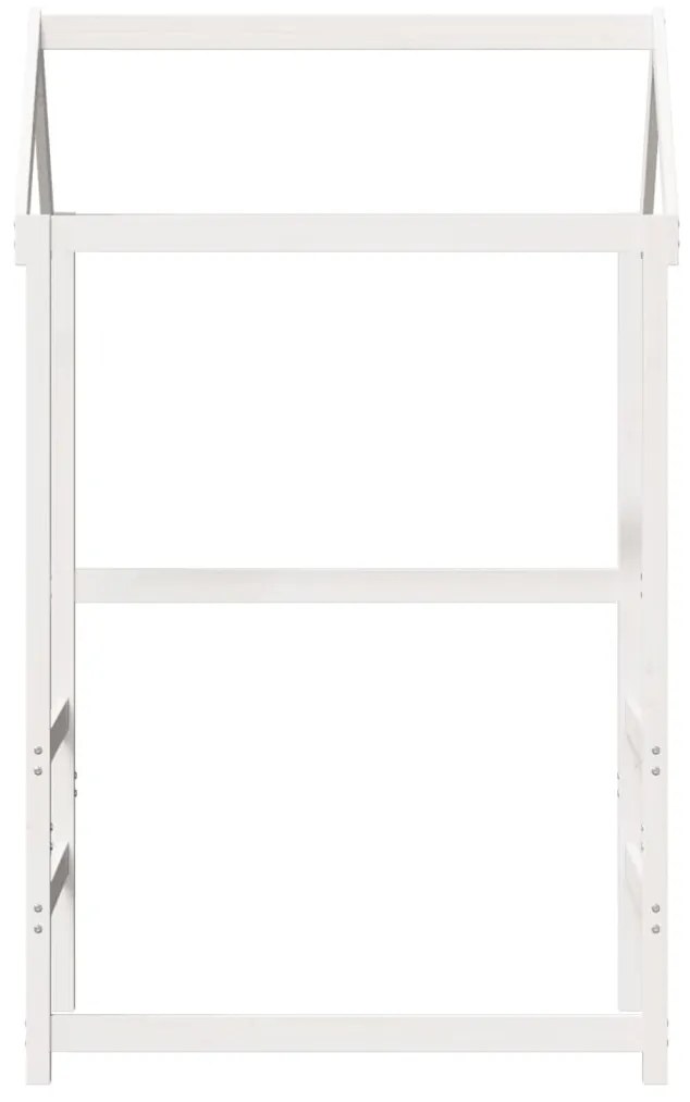 Telhado de cama infantil 108x70x176,5 cm pinho maciço branco