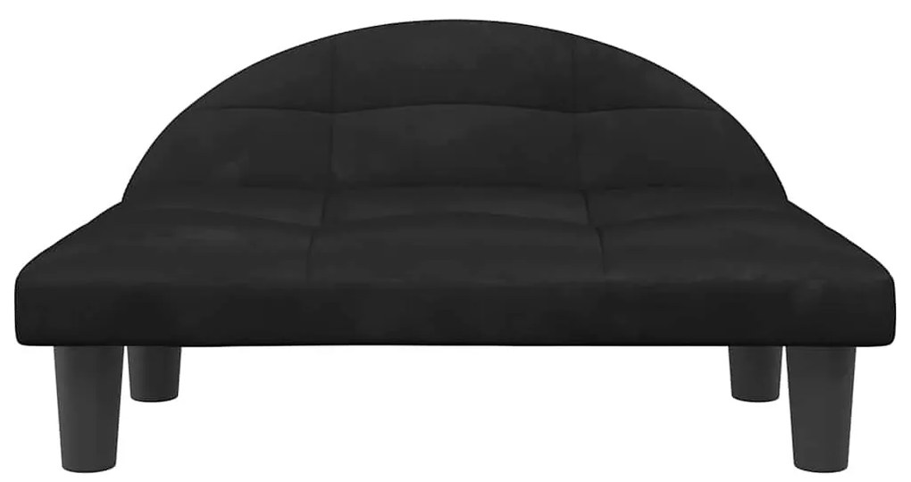 Cama para cães 70x52x30 cm veludo preto