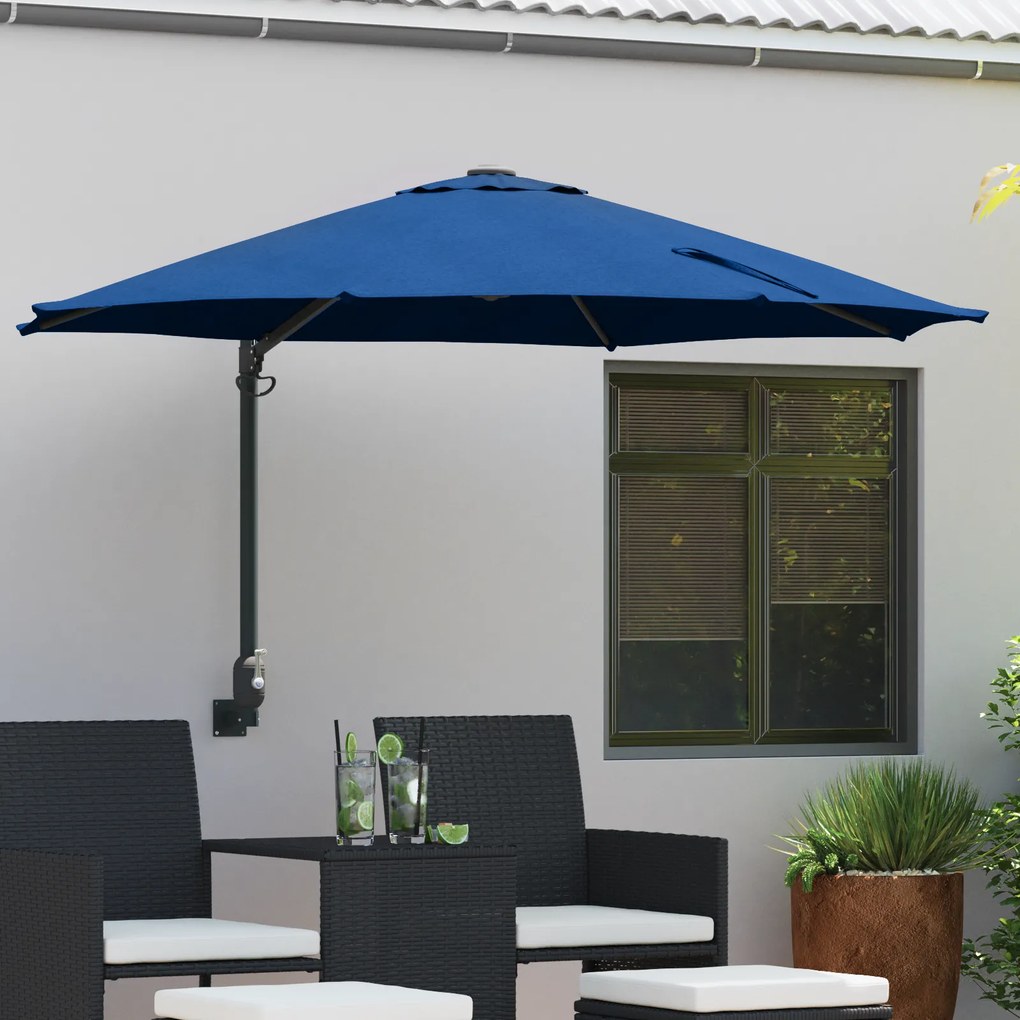 vidaXL Guarda-sol Azul celeste Poliéster Grande Inclinável