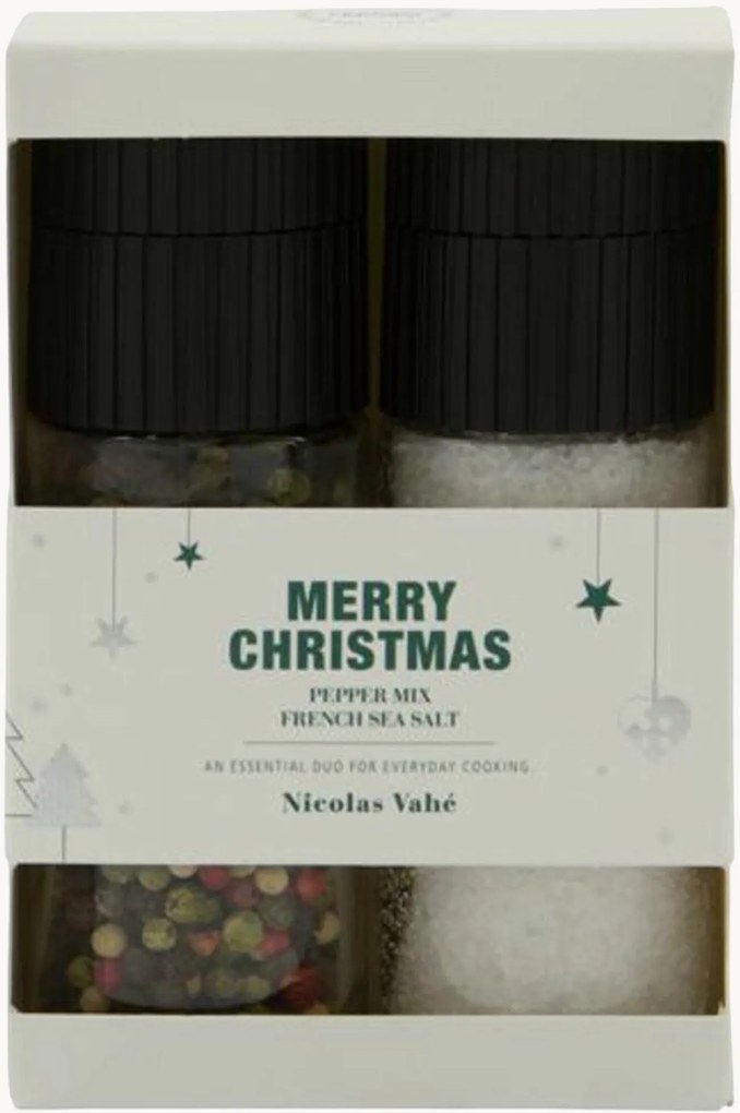 Conjunto de sal e pimenta Merry Christmas, conjunto de 2