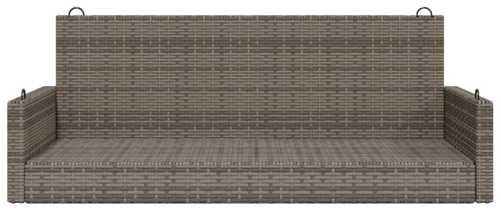 Banco baloiço 119x56x48 cm vime PE cinzento