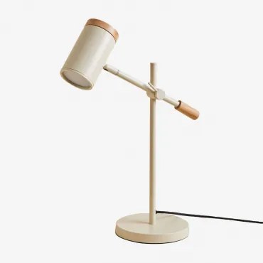 Lâmpada De Mesa Direccionável Em Ferro Amaranto Tapioca Bege - Sklum