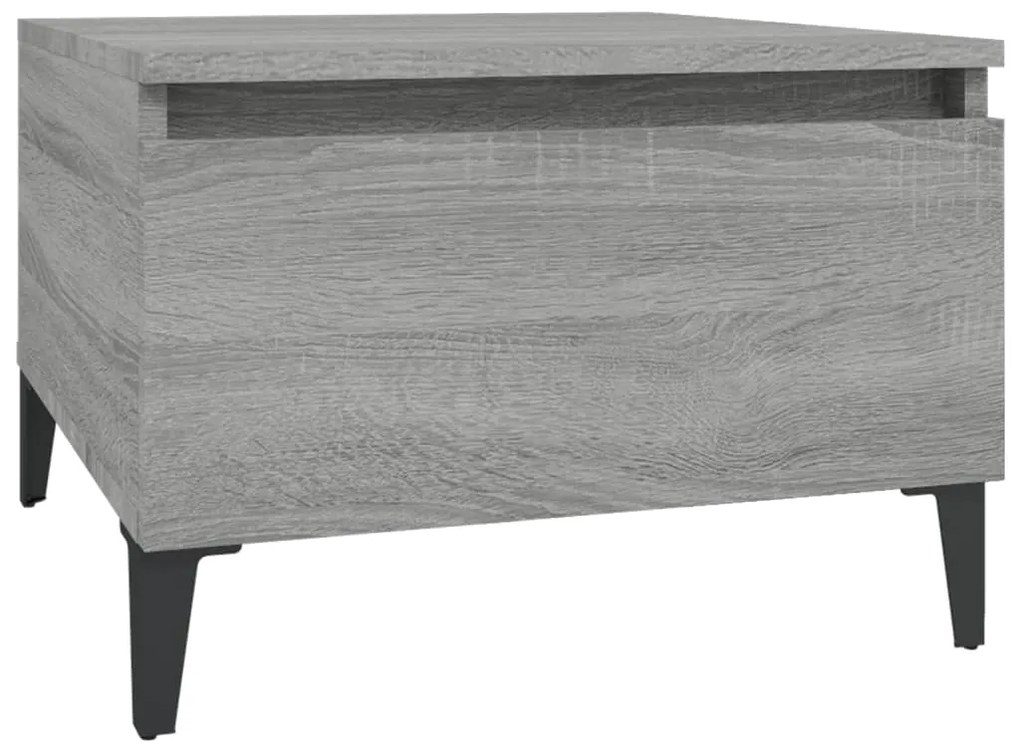 Mesas de apoio 2 pcs 50x46x35 cm deriv. madeira cinzento sonoma