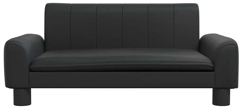 Cama para cães 70x45x30 cm couro artificial preto