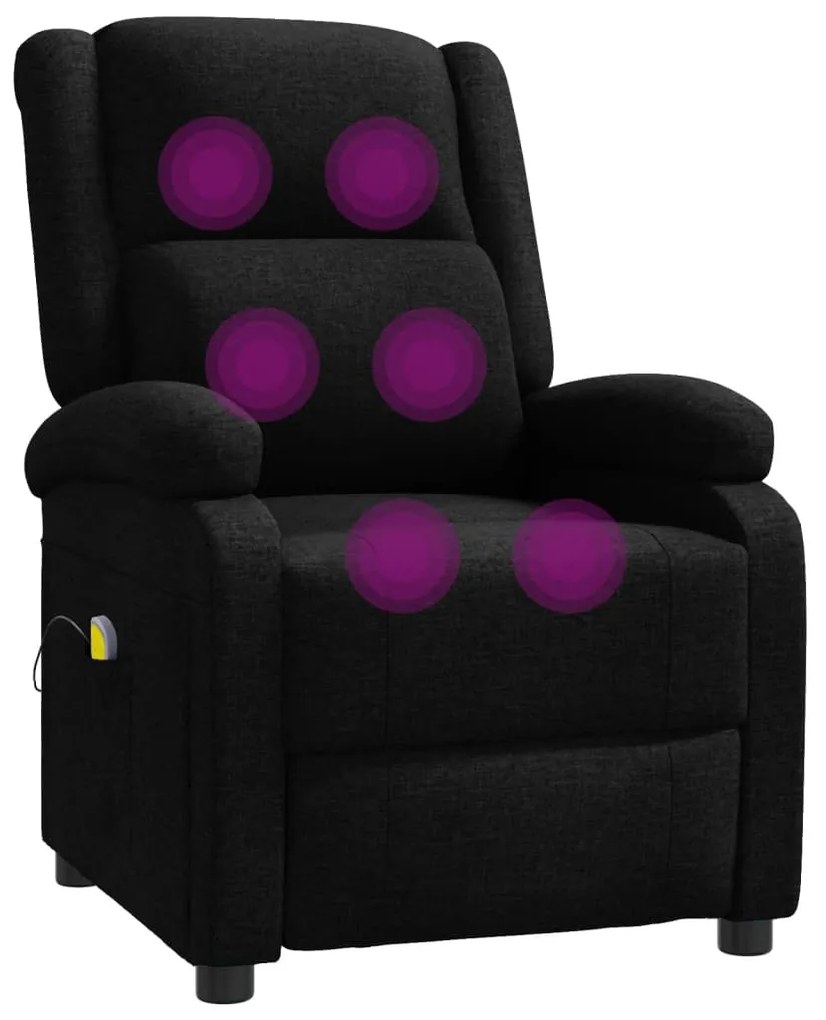Poltrona de massagens tecido preto