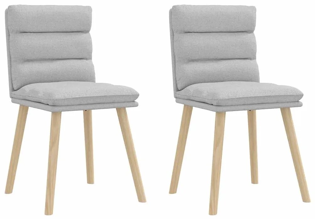 Cadeiras de jantar 2 pcs tecido cinza nuvem