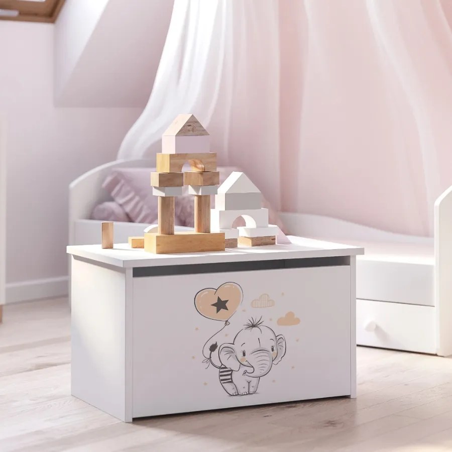 Báu de brinquedos branco Daria - elefante