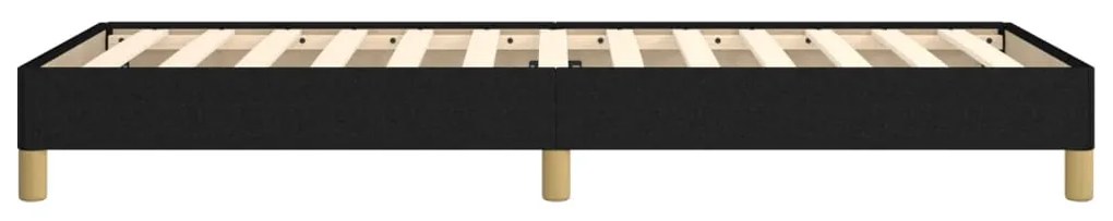 Estrutura de cama sem colchão 80x200 cm tecido preto
