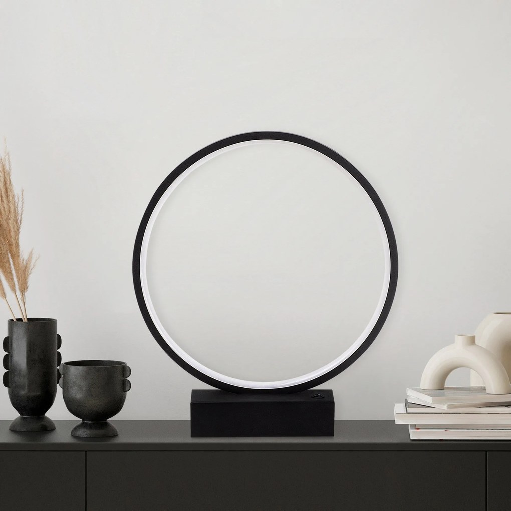 Candeeiro de Mesa Halka – Preto – 30x35x9 cm