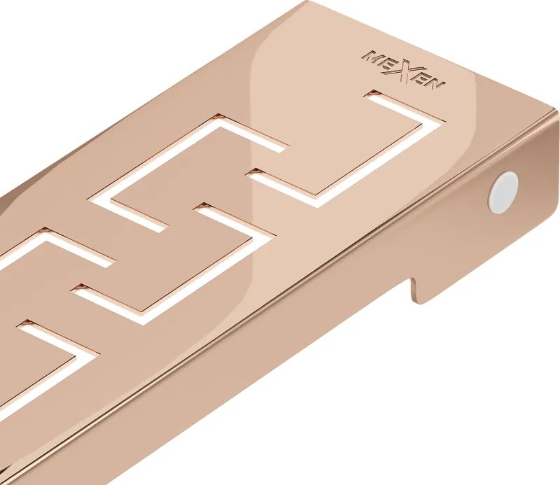Mexen Flat M15 tampa para ralo linear 60 cm, ouro rosa - 1624060