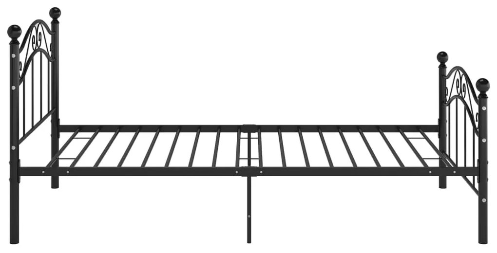 Estrutura de cama 100x200 cm metal preto